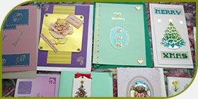 Craft Day creations by Liz Mowson and her grandson